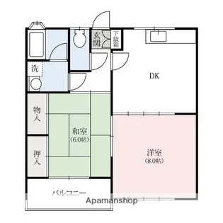 ビューパレス岡本【1階】の間取り