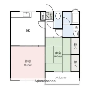 ビューパレス岡本【1階】の間取り