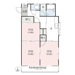 小沢コーポ【1階】の間取り