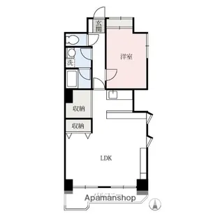 クイーンヒル赤坂【4階】の間取り