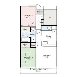 ステイシア高崎【8階】の間取り