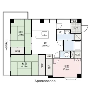 ハイム屋敷前【4階】の間取り