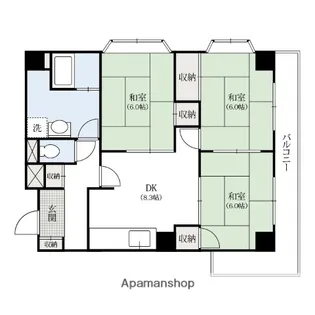 ハイム屋敷前【4階】の間取り