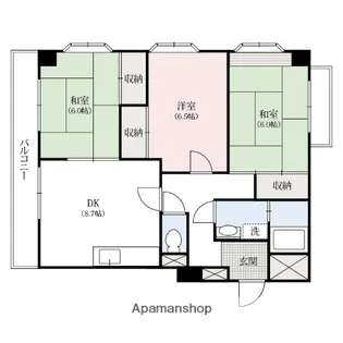 ハイム屋敷前【3階】の間取り