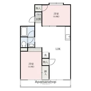 ヴァンベールかたおか【3階】の間取り