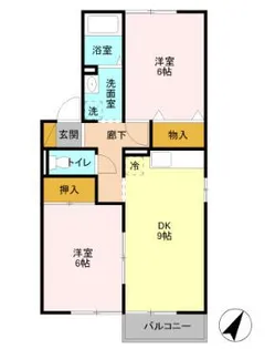 セジュール八千代 B【2階】の間取り