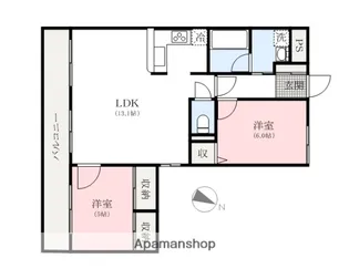 群馬県高崎市井野町【マンション】の間取り
