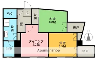 群馬県高崎市通町【マンション】の間取り