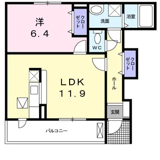 リュブミラーカⅡA【1階】の間取り