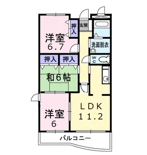 ピュアー双葉【1階】の間取り