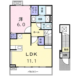 イースト ウインド【2階】の間取り