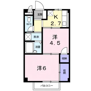 サニーコート【2階】の間取り