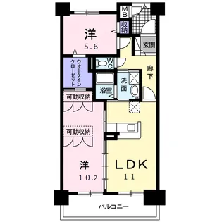 GRAND LEAGA【2階】の間取り