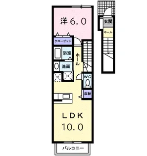 サンブロード【2階】の間取り