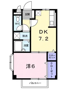 ボヌール AI【2階】の間取り