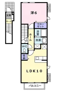 シャルマン・ヴィラA【2階】の間取り