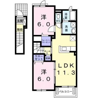 TINY HOMEーⅠ【2階】の間取り
