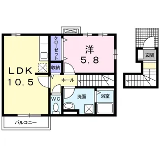 フラン カーサⅢ【2階】の間取り