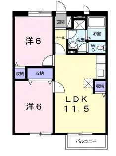 チョーワタウン【2階】の間取り