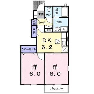 ソレイユメゾンⅡ【1階】の間取り
