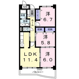 グランドレジデンス【3階】の間取り