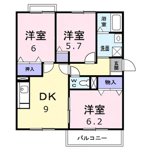 リゼ・クレスト【1階】の間取り