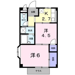 ティンセルハウスA【1階】の間取り
