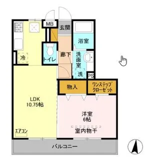 サンライフ藤家【1階】の間取り