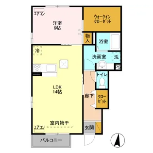 CLAIR【1階】の間取り