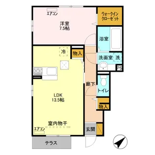 アリコ・ブラン A【1階】の間取り