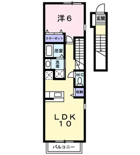 メゾン エストB【2階】の間取り