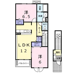 アウローラB【2階】の間取り