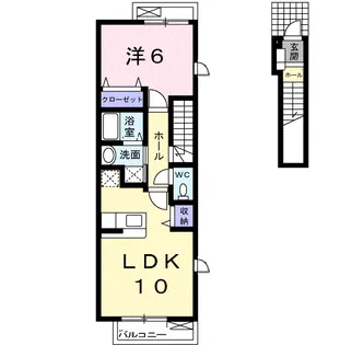 デスパシオB【2階】の間取り