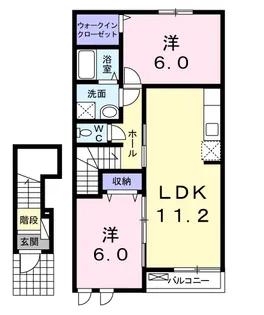 サンヴィレッジD【2階】の間取り