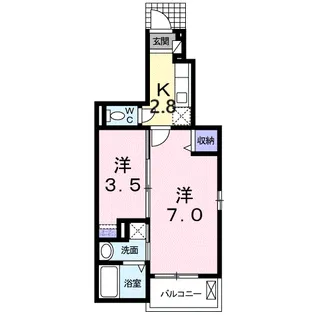 プリマ・クラッセ【101号室】の間取り