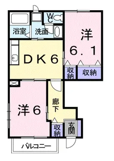 リヴィエールB【1階】の間取り