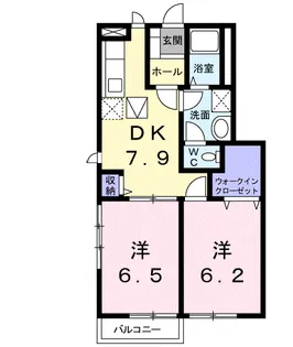 アルピン ヒルB【1階】の間取り