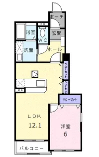 メゾン・アンソレイエ Ⅱ【1階】の間取り