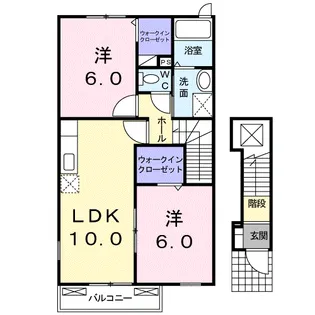 リヴィエールⅤB【2階】の間取り