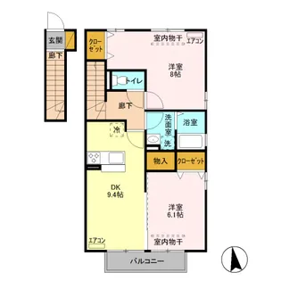 ブライトグローブ N【2階】の間取り
