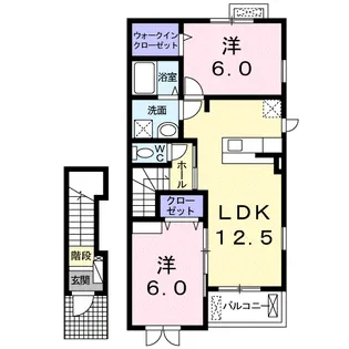 メゾン ド ルミエール Ⅱ【2階】の間取り