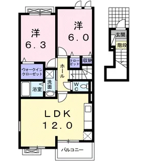 グラン・ソレイユⅠ【2階】の間取り
