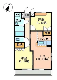 エクセル ビュー【102号室】の間取り