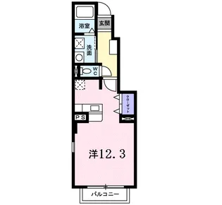 ショウアンドハープ【1階】の間取り