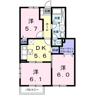 グリーンヒルA【1階】の間取り