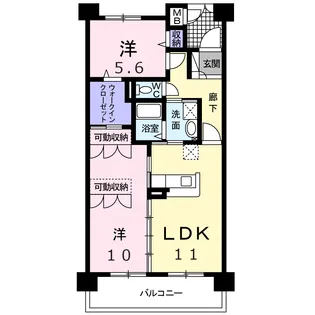 ヴィラ アルビレオ【1階】の間取り
