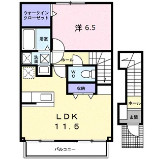 ドルチェ ローザⅠ【2階】の間取り