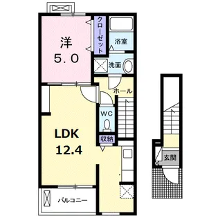 LATOURKAIZAWA Ⅰ【2階】の間取り