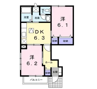 ラフレシールⅠ【1階】の間取り