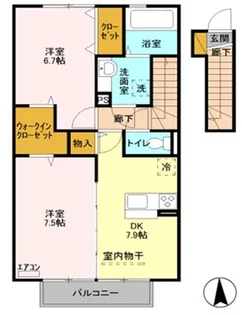 Α台門【2階】の間取り